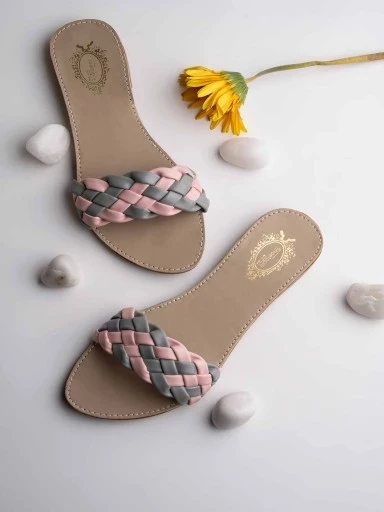 Stylestry Women Pink Open Toe Flats