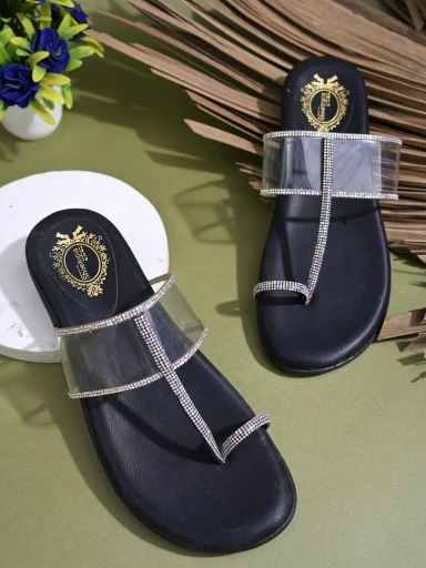 Stylestry Stylish Black Flats For Women & Girls