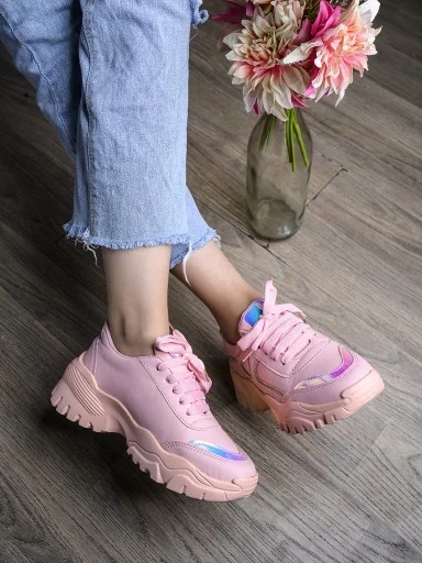 Stylestry Women Pink Mesh Walking Shoes