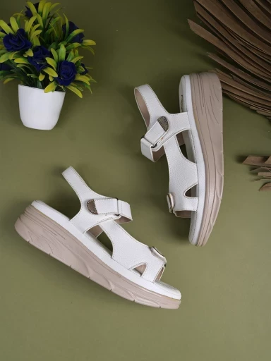 stylestry comfortable white doctor sole heels for women