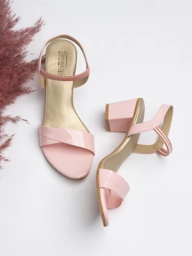 Stylestry Women's & Girl's Pink Pointed Toe Block Heels