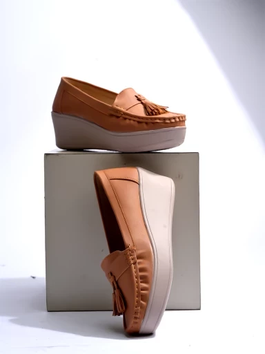 Stylestry Smart Casual Tan Loafers For Women & Gilrs