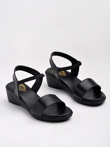 Stylestry Fashion & Comfortable Casual Black Sandals For Women & Girls