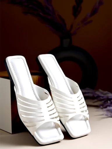 Stylestry Strappy White Flats For Women & Girls