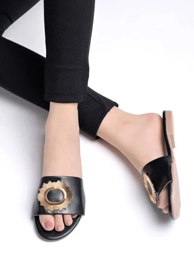 Stylestry Stylish Black Flats For Women & Girls