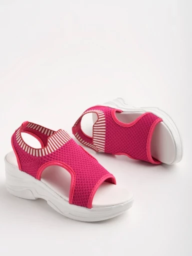 Stylestry Comfortable & Trendy Flatforms Magenta Sandals for Women & Girls