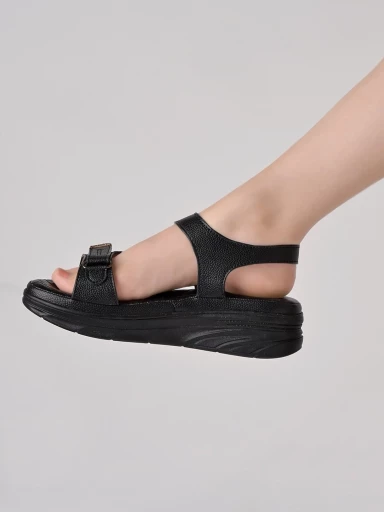 Stylestry Comfortable Black Doctor Sole Heels For Women & Girls