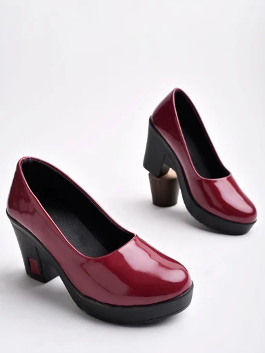 Stylestry Solid Cherry Pumps For Women & Girls