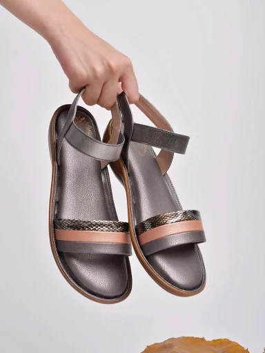 Stylestry Fashion & Comfortable Casual Grey Sandals For Women & Girls