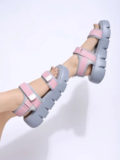 Shoetopia Lightweight Comfortable Daily Wear & Trendy Pink Sandals for Women & Girls