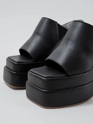Stylestry Stylish Solid Black Block Heels For Women & Girls