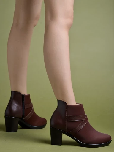 Stylestry Smart Casual Brown Boots For Women & Girls