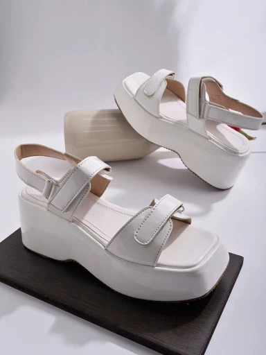 Stylestry Comfortable  & Sporty White Sandals For Women & Girls