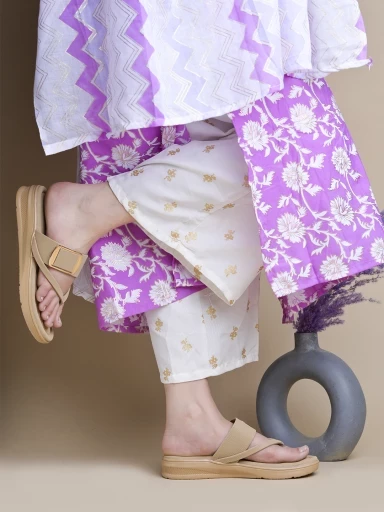 Stylestry Stylish Beige Wedges For Women & Girls