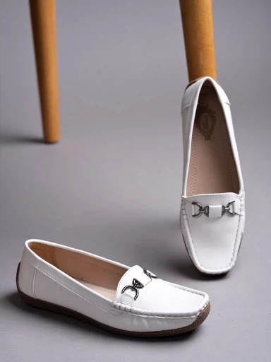 Stylestry Smart Casual White Boots Loafers For Women & Girls