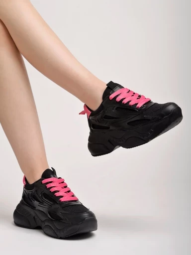 Stylestry Smart Casual Black Sneakers For Women & Girls