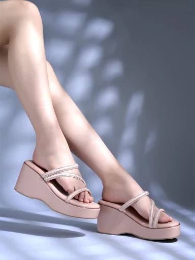 Stylestry Solid Peach Platfrom Heels For Women & Girls