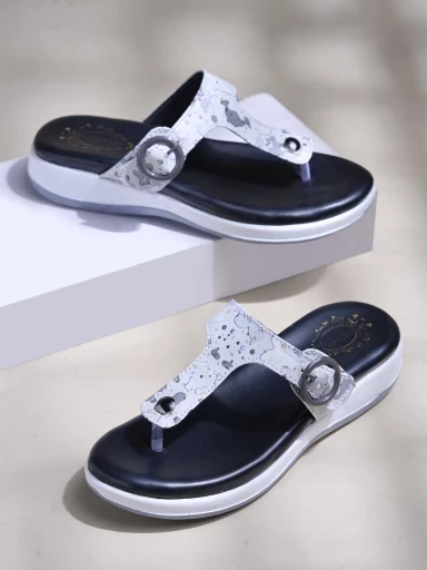 Stylestry Floral Black Print Slip-On Flats For Women & Girls