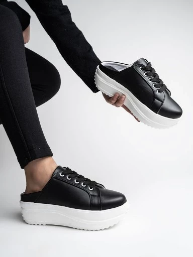 Stylestry Sneaker Smart Casual Comfortable Walking Black Shoes For Women & Girls