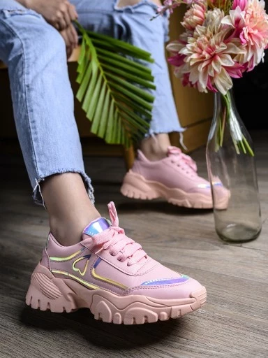 Stylestry Women Pink Mesh Walking Shoes