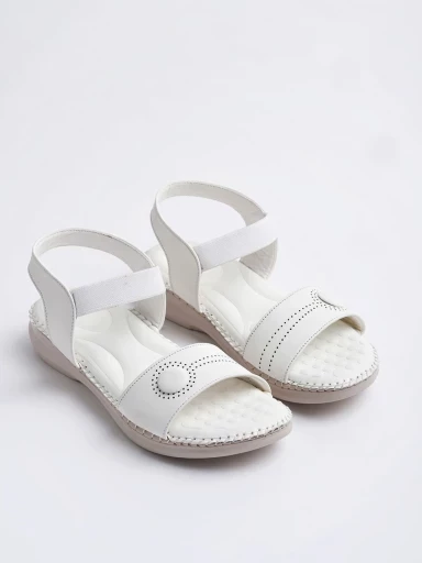 Stylestry Orthopedic Comfortable Doctor Sole White Sandals For Women & Girls
