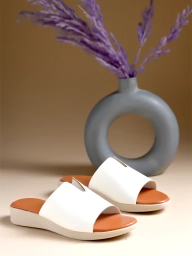 Stylestry Elegant White Wedges For Women & Girls