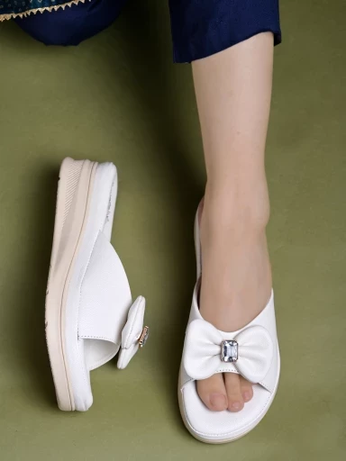 Stylestry Comfortable White Platform Heels For Women & Girls