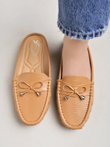 Stylestry Smart Casual Tan Loafers For Women & Girls