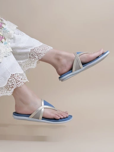 Stylestry Stylish & Comfortable Blue Flats For Women & Girls