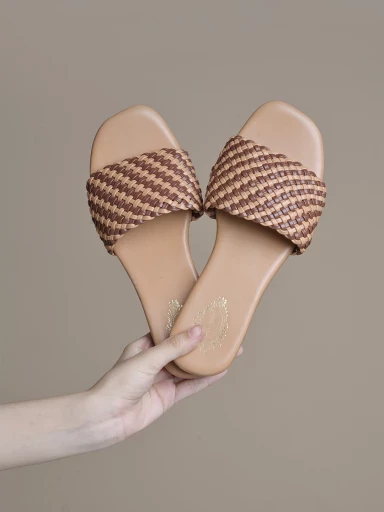 Stylestry Smart Casual Tan Flats for Women & Girls