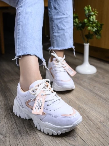 Shoetopia Women & Girls Peach Smart Casual Sneakers
