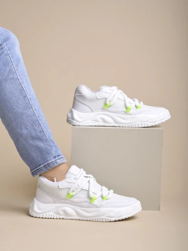 Stylestry Smart Casual White Sneakers For Women & Girls