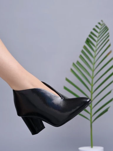 Stylestry Pointed Toe Black Mary Janes Pumps For Women & Girls