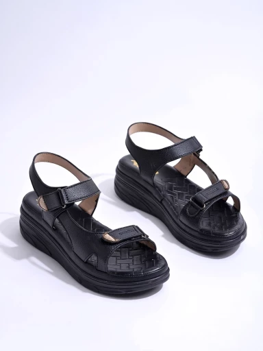 Stylestry Comfortable Black Doctor Sole Heels For Women & Girls