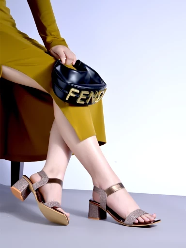 Stylestry Stylish Copper Block Heels For Women & Girls