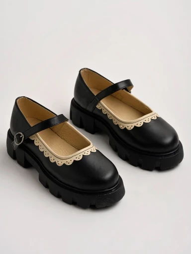 Stylestry Round Toe Black Mary Janes Bellies For Women & Girls