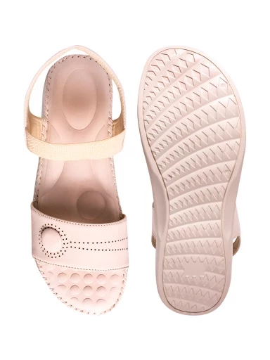 Stylestry Orthopedic Comfortable Doctor Sole Peach Sandals For Women & Girls
