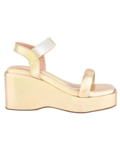 Stylestry Embellished Ankle Strap Golden Sandals For Women & Girls