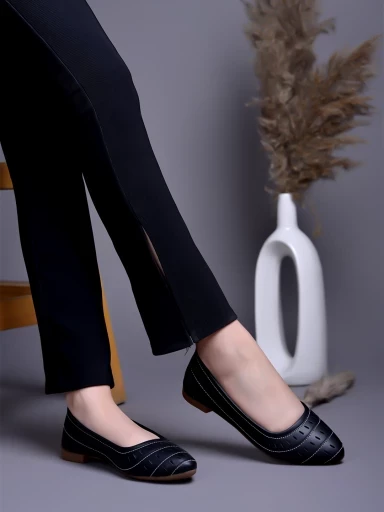 Stylestry Comfortable Black Bellies For Women & Girls