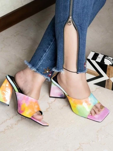 Stylestry Women & Girls Stylish Multicolored Heels