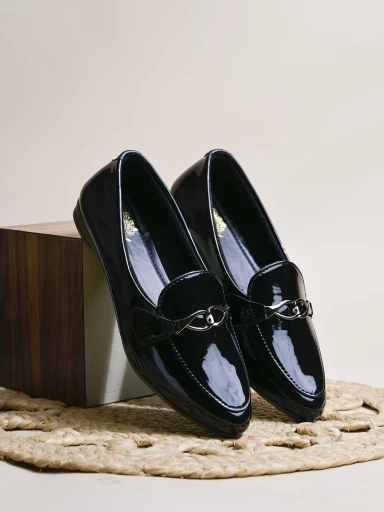 Stylestry Bow Detailed Black Marry Janes For Women & Girls
