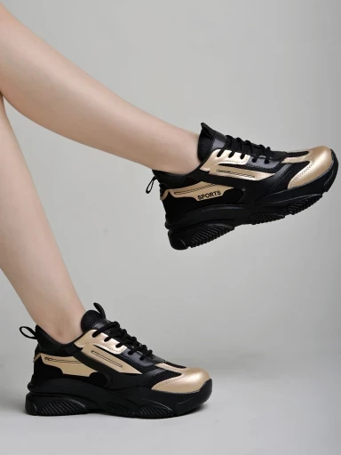 Stylestry Smart Casual Comfortable Black Sneakers For Women & Girls