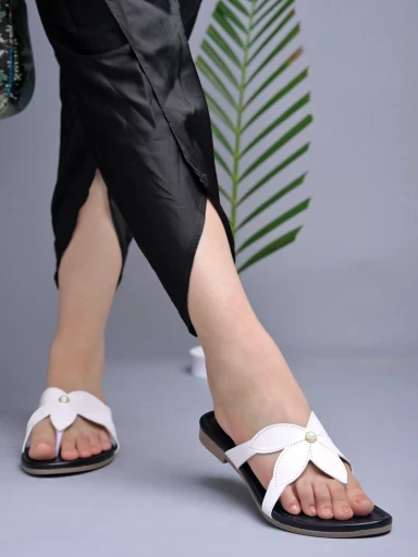 stylestry casual white flat sandals for women
