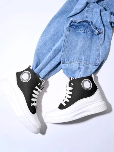 Stylestry Smart Casual Black Sneakers For Women & Girls