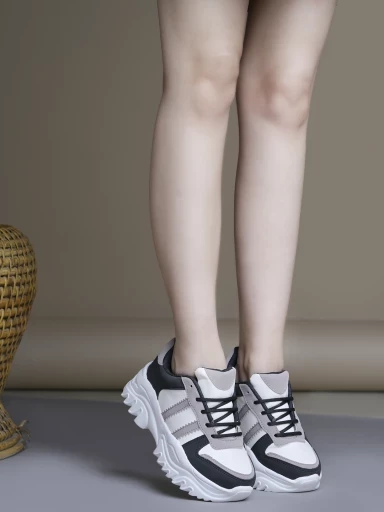 Stylestry Smart Casual Comfortable Black Sneakers For Women & Girls