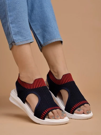 Stylestry Comfortable & Trendy Flatforms Blue Sandals for Women & Girls