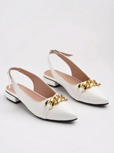 Stylestry Pointed Toe Flat White Belly For Women & Girls
