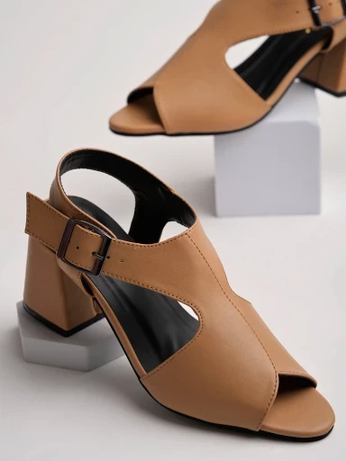 Stylestry Solid Pointed Toe Tan Pumps For Women & Girls