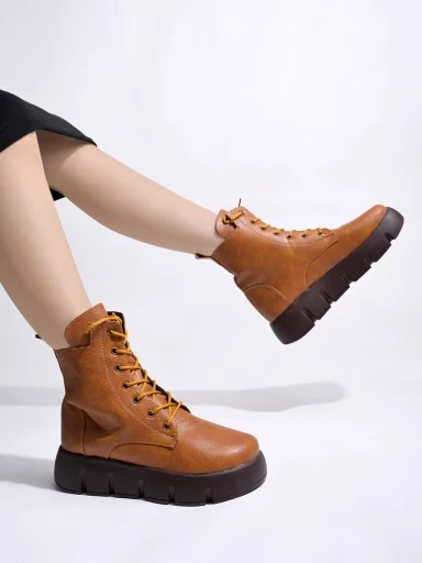 Stylestry Smart Casual Tan Boots For Women & Girls
