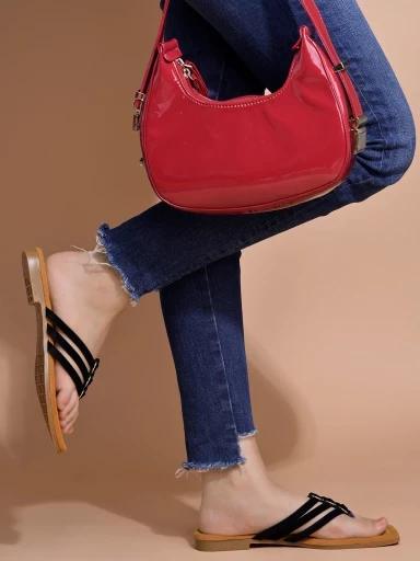 Stylestry Stylish Solid Black Flats For Women